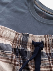 Grey/Stone Check Motionflex Cosy 100% Cotton Pyjamas Set - Image 10 of 10