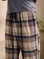 Grey/Stone Check Motionflex Cosy 100% Cotton Pyjamas Set - Image 6 of 10