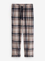 Grey/Stone Check Motionflex Cosy 100% Cotton Pyjamas Set - Image 9 of 10