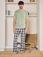 Green/White Check Motionflex Cosy Pyjamas Set - Image 1 of 8