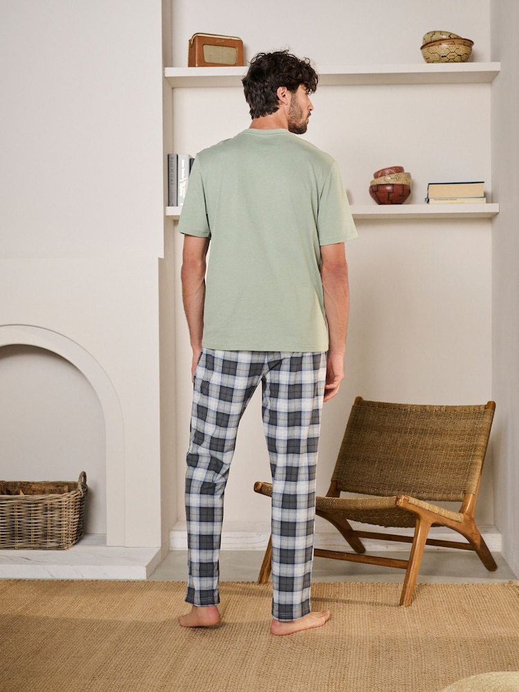 Vert/blanc à carreaux - Pyjama confortable Motionflex - Image 3 of 8