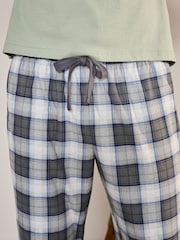 Green/White Check Motionflex Cosy Pyjamas Set - Image 5 of 8