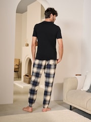Black Check Motionflex Cosy Cuffed Pyjamas Set - Image 2 of 8