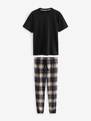 Black Check Motionflex Cosy Cuffed Pyjamas Set - Image 5 of 8