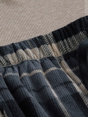 Black/Neutral Check Cosy Textured Long Sleeve Pyjamas Set - Image 11 of 11