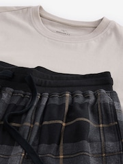 Black/Stone Check Motionflex Cosy Pyjamas Set - Image 9 of 10