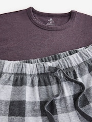 Check Grey Cosy Brushed Pyjamas Set - Image 11 of 12
