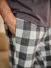 Check Grey Cosy Brushed Pyjamas Set - Image 6 of 12