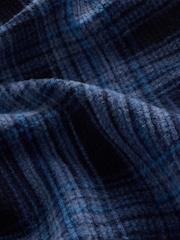 Navy Blue Check Cosy Textured Long Sleeve Pyjama Set - Image 11 of 11