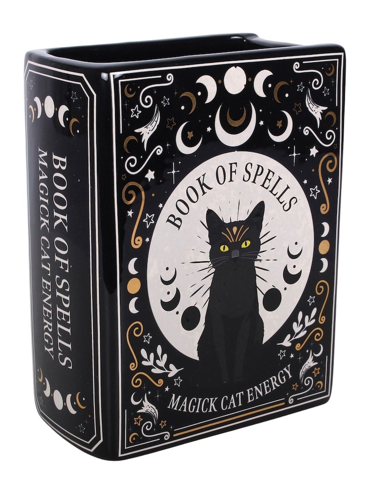 Something Different Cat Magick Book Shaped Flower Vase - صورة 3 من 3 Something Different Cat Magick Book Shaped Flower Vase - صورة 3 من 3