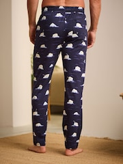 Navy Blue Polar Bear Christmas Cosy Pyjama Bottoms - Image 3 of 7