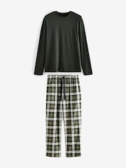 Green Check Cosy Motionflex Long Sleeve 100% Cotton Pyjamas Set - Image 7 of 11
