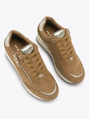 KG Kurt Geiger Nude Lina Suede Trainers - Image 3 of 5