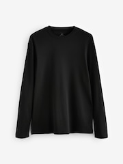 Black/Stone Check Cosy Textured Long Sleeve Pyjamas Set - Image 7 of 10