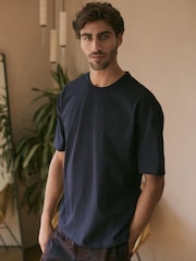 Navy Blue /Burgundy Check Cosy Brushed Pyjamas Set - Image 3 of 11