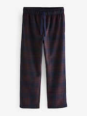 Navy Blue /Burgundy Check Cosy Brushed Pyjamas Set - Image 8 of 11