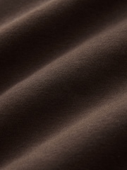 Chocolate Brown Oversized Heavyweight Brushed Longline Crew Neck Sweatshirt - Image 7 of 7