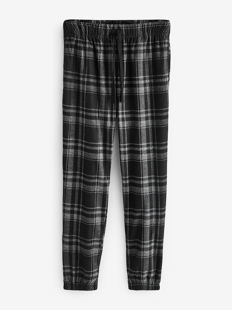 Noir/Pierre Check - Motionflex Cosy Pyjamas Set 2 Pack - Image 10 of 14