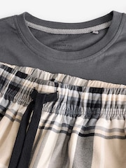 Black/Stone Check Motionflex Cosy Pyjamas Set 2 Pack - Image 14 of 14