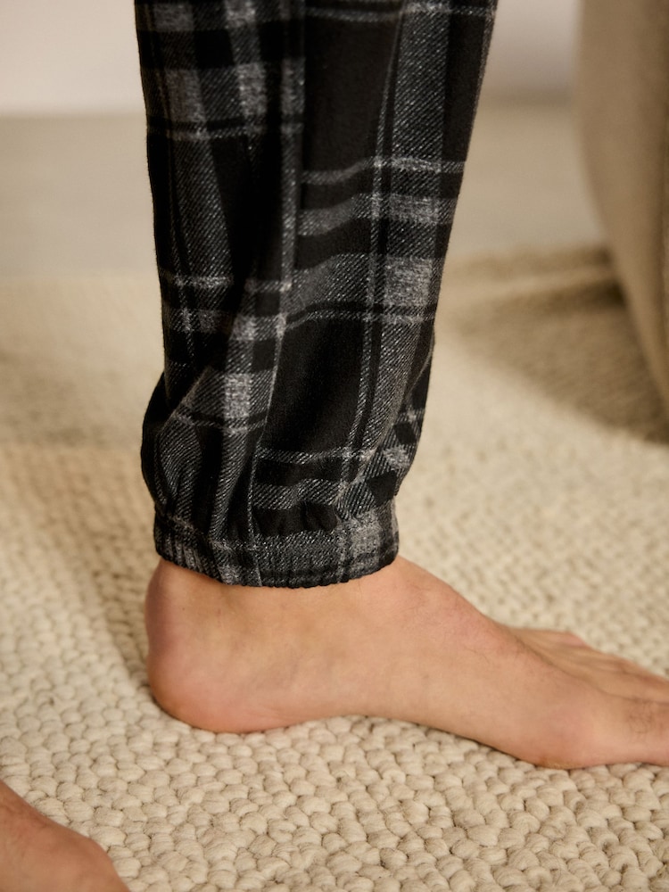 Noir/Pierre Check - Motionflex Cosy Pyjamas Set 2 Pack - Image 7 of 14