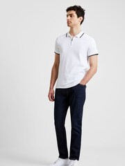 French Connection White Needle 100% Cotton Polo Shirt - Image 1 of 3