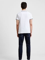 French Connection White Needle 100% Cotton Polo Shirt - Image 2 of 3