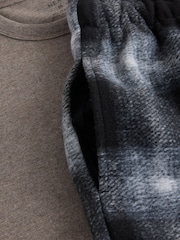 Black/Tan Check Cosy Brushed Pyjamas Set - Image 10 of 11