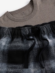 Black/Tan Check Cosy Brushed Pyjamas Set - Image 11 of 11