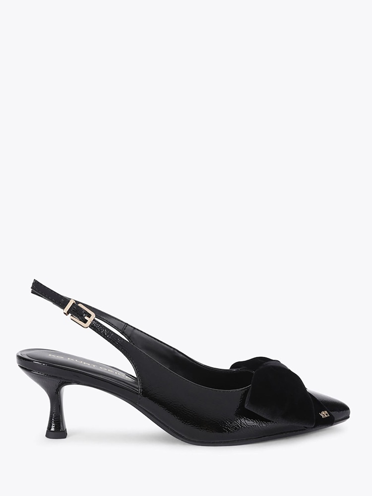 KG Kurt Geiger Tilli Velvet Mašna Slingback Sandale na petu - Slika 1 od 5