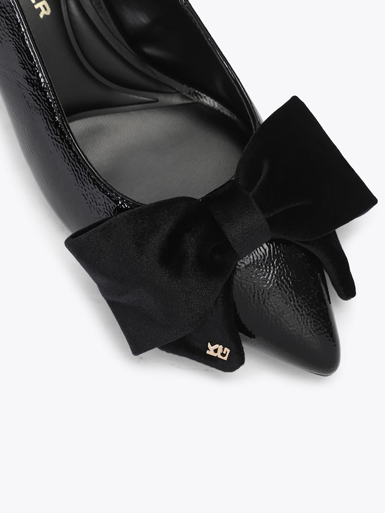 KG Kurt Geiger Tilli Velvet Mašna Slingback Sandale na petu - Slika 5 od 5