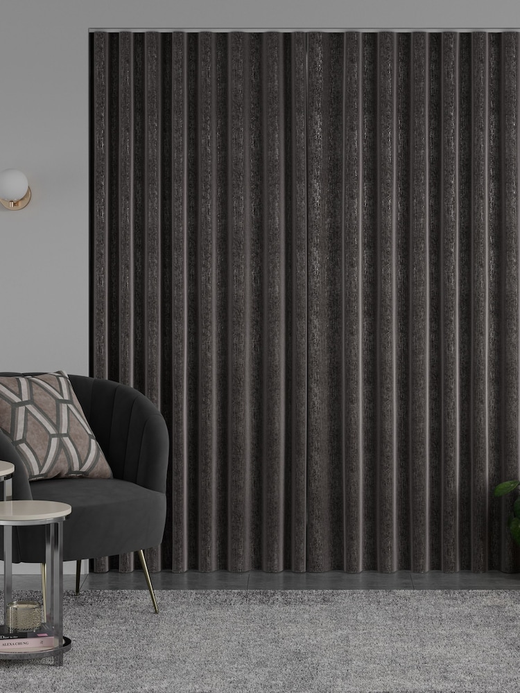 French Grey Chenille Made To Measure Curtains - Image 2 of 9