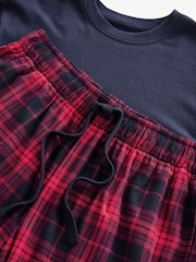 Navy/Red Check Motionflex Cosy Pyjamas Set - Image 9 of 11