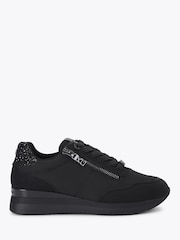 KG Kurt Geiger Black Lina Embellished Trainers - Image 1 of 4