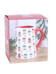 Something Different White Christmas Street Print Ceramic Flower Jug - Image 5 of 5