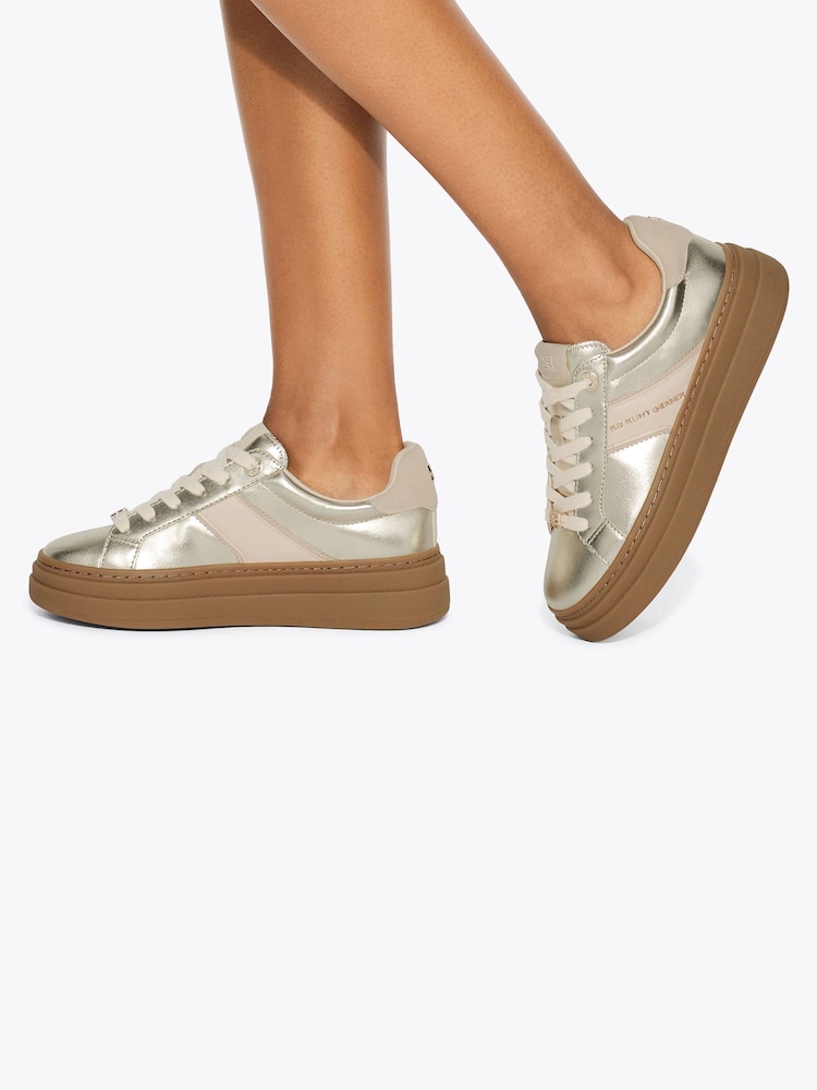 KG Kurt Geiger Gold Leap Trainers - Image 2 of 5 KG Kurt Geiger Gold Leap Trainers - Image 2 of 5