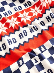 Red/Navy Blue 100% Cotton Matching Family Mens Christmas Ho Ho Ho Fairisle Pattern Pyjamas - Image 12 of 12