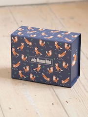 JoJo Maman Bébé Blue Small Fox Gift Box - Image 1 of 2