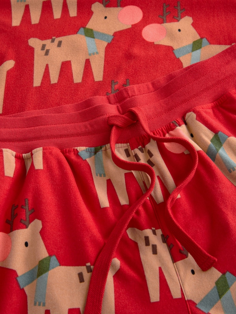Red Matching Family Mens Christmas Reindeer Pyjamas - Image 10 of 10
