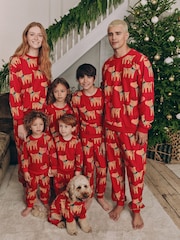 Red Matching Family Mens Christmas Reindeer Pyjamas - Image 3 of 10