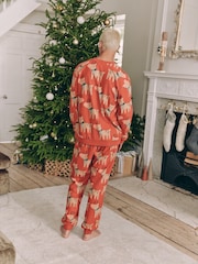 Red Matching Family Mens Christmas Reindeer Pyjamas - Image 4 of 10