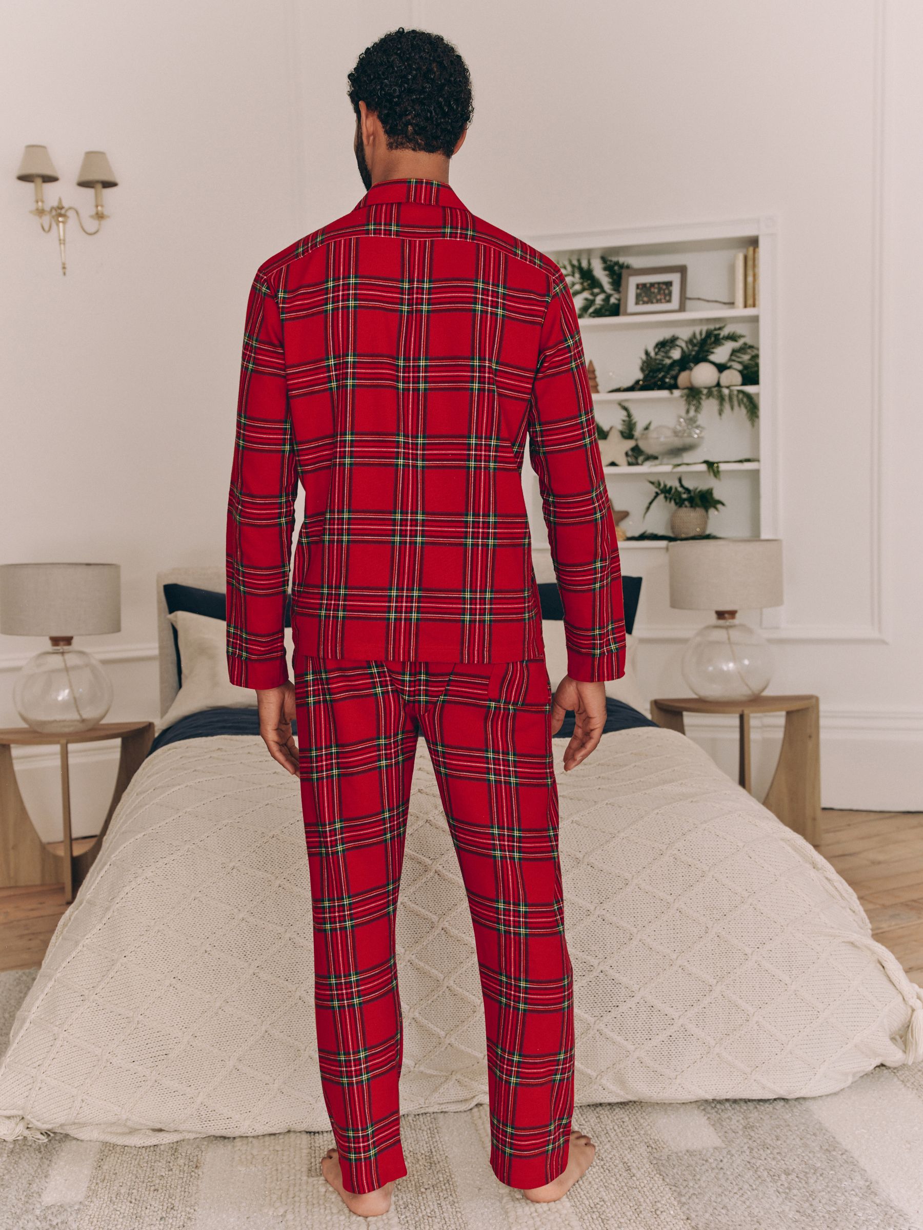 Red check pyjamas mens sale