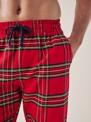 Red Check 100% Cotton Matching Family Mens Christmas Flannel Pyjamas - Image 7 of 8