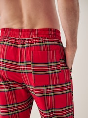 Red Check 100% Cotton Matching Family Mens Christmas Flannel Pyjamas - Image 8 of 8