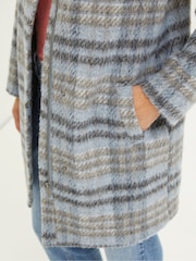 FatFace Grey Freya Wool Blend Funnel Coat - Image 4 of 5