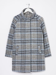 FatFace Grey Freya Wool Blend Funnel Coat - Image 5 of 5