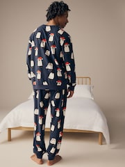 Navy Blue Matching Family Mens Christmas Penguin Pyjamas - Image 3 of 11