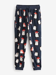 Navy Blue Matching Family Mens Christmas Penguin Pyjamas - Image 8 of 11