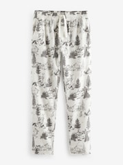 Grey Mens 100% Cotton Matching Family Christmas Mountain Print Pyjamas - Image 9 of 10