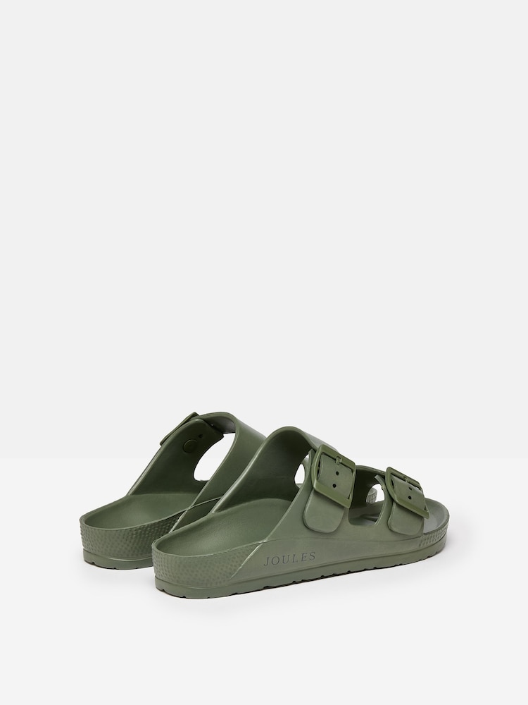Joules Sunseeker Khaki Green EVA Sliders - Image 2 of 5