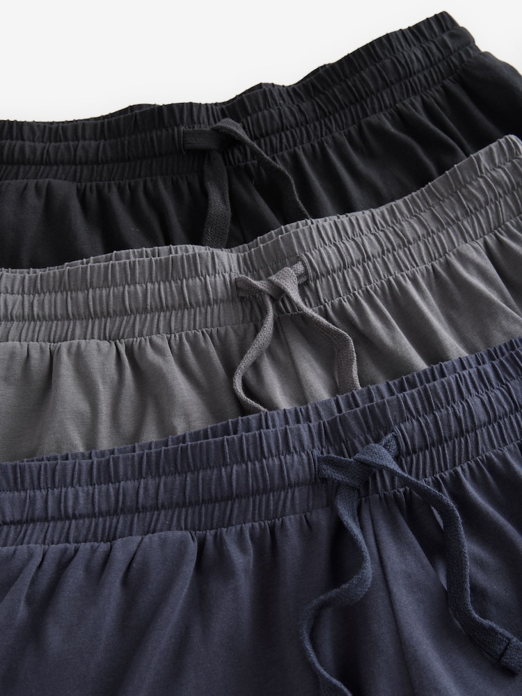 Green/Stone/Blue Jersey Pyjamas Shorts Set 3 Pack - Image 11 of 12